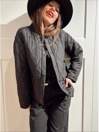 Chaqueta Guateada Ondas ROURKE Negro HEVE