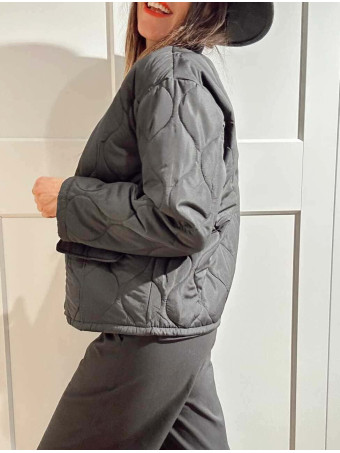 Chaqueta Guateada Ondas ROURKE Negro HEVE