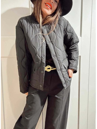 Chaqueta Guateada Ondas ROURKE Negro HEVE