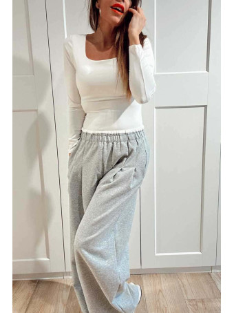 Pantalón Comfy Style Cintura Doble DUVELLE Gris Vigoré HEVE