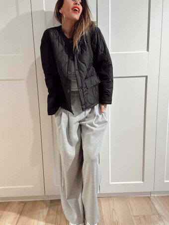 Pantalón Comfy Style Cintura Doble DUVELLE Gris Vigoré HEVE