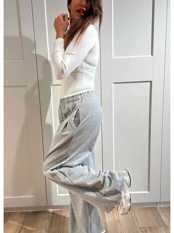 Pantalón Comfy Style Cintura Doble DUVELLE Gris Vigoré HEVE