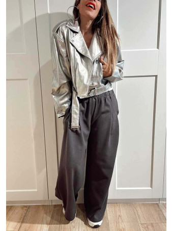 Pantalón Comfy Style Cintura Doble DUVELLE Gris Plomo HEVE