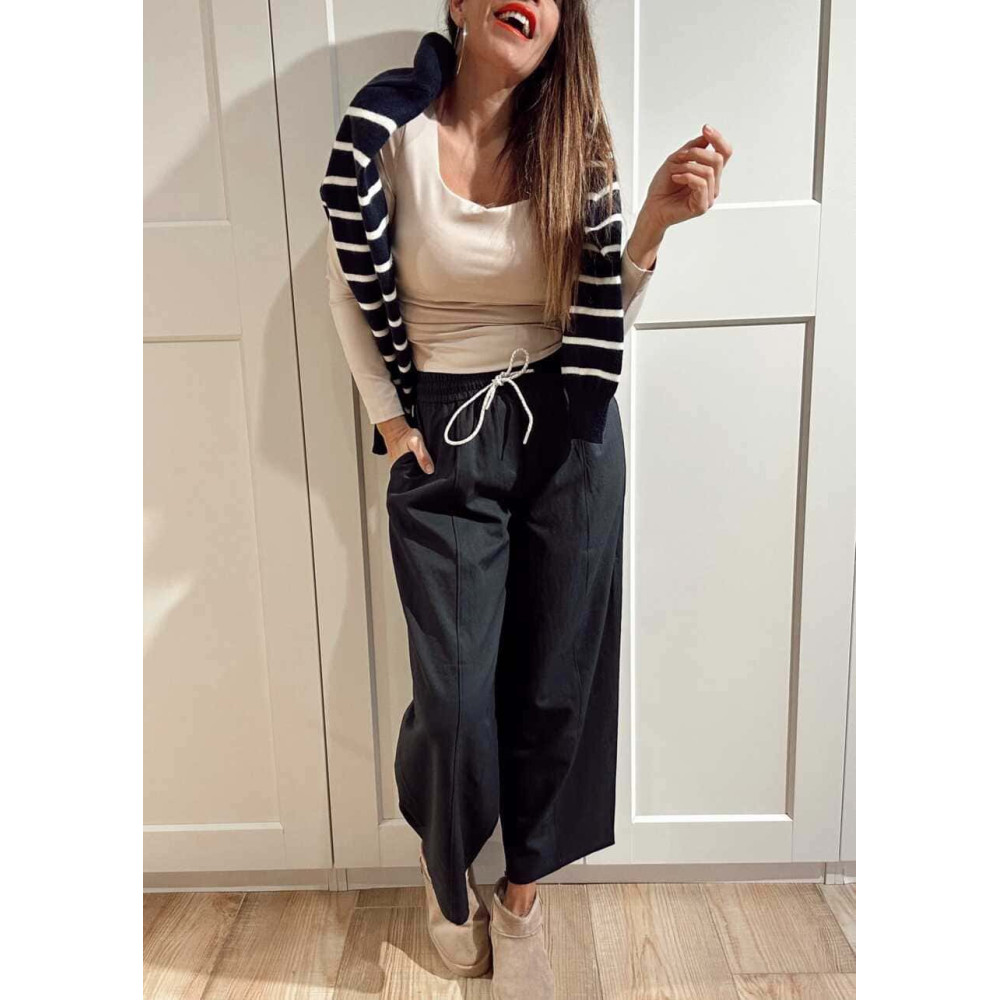 Pantalón Barrel Cintura Elástica NORVYN Marino HEVE