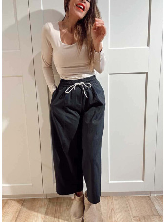 Pantalón Barrel Cintura Elástica NORVYN Marino HEVE