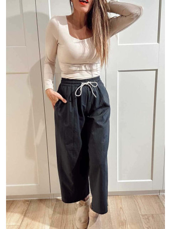 Pantalón Barrel Cintura Elástica NORVYN Marino HEVE