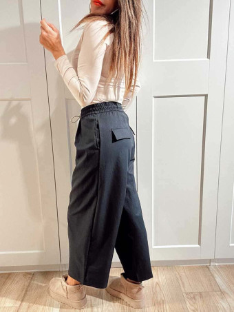 Pantalón Barrel Cintura Elástica NORVYN Marino HEVE