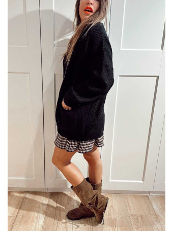 Chaqueta Punto con Cremallera REEVE Negro HEVE