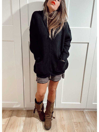 Chaqueta Punto con Cremallera REEVE Negro HEVE