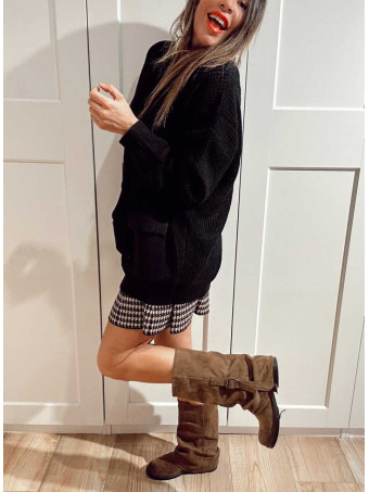 Chaqueta Punto con Cremallera REEVE Negro HEVE