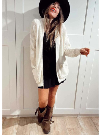 Chaqueta Punto con Cremallera REEVE Beige HEVE