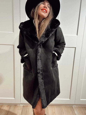 Pelliza Forrada con Capucha KLYRE Negro HEVE