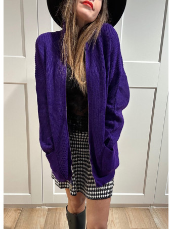 Chaqueta Punto con Cremallera REEVE Morado HEVE