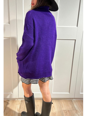 Chaqueta Punto con Cremallera REEVE Morado HEVE