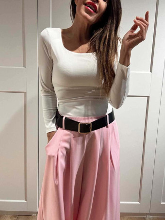 Pantalón Palazzo Cinturón CHARMELLIE Rosa HEVE