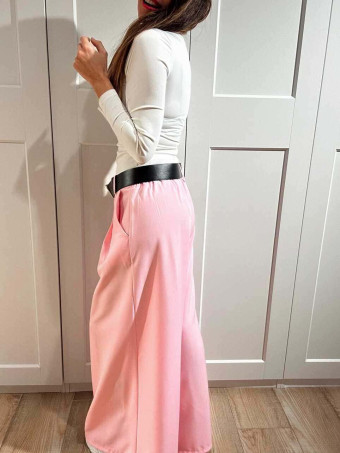 Pantalón Palazzo Cinturón CHARMELLIE Rosa HEVE
