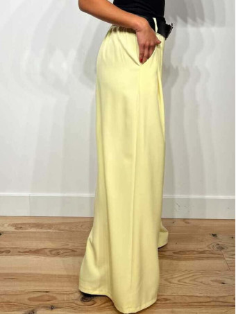 Pantalón Palazzo Cinturón CHARMELLIE Amarillo HEVE