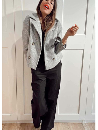 Chaqueta Paño Doble Botonadura BRONTË Gris HEVE