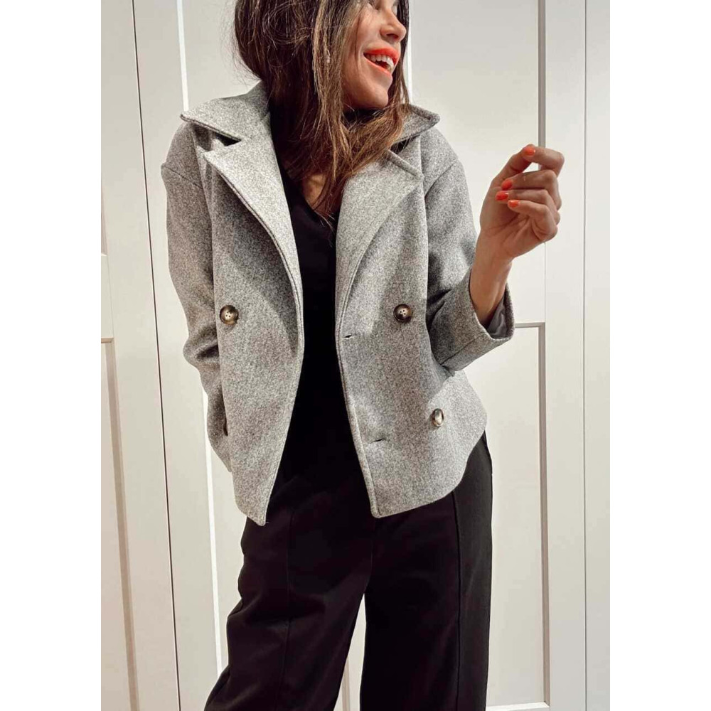 Chaqueta Paño Doble Botonadura BRONTË Gris HEVE