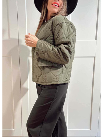 Chaqueta Guateada Ondas ROURKE Verde Militar HEVE