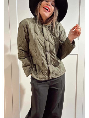 Chaqueta Guateada Ondas ROURKE Verde Militar HEVE