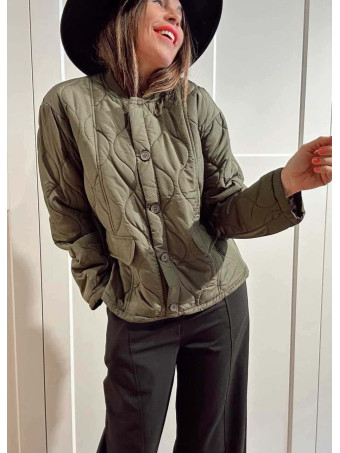 Chaqueta Guateada Ondas ROURKE Verde Militar HEVE