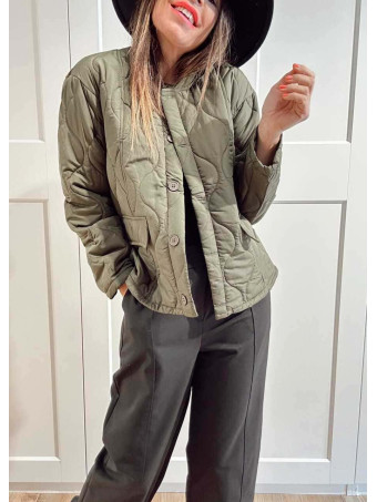 Chaqueta Guateada Ondas ROURKE Verde Militar HEVE