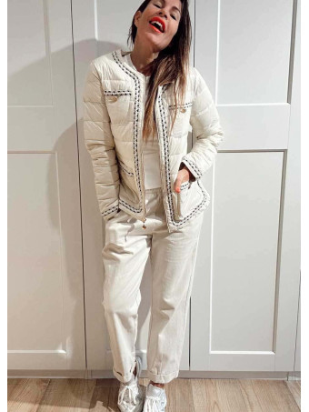 Pantalón Casual Style con Dobladillo THYRA Beige HEVE