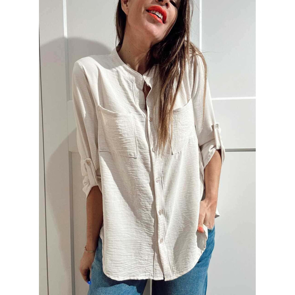 Camisa Fluida FLOSSIE Beige HEVE