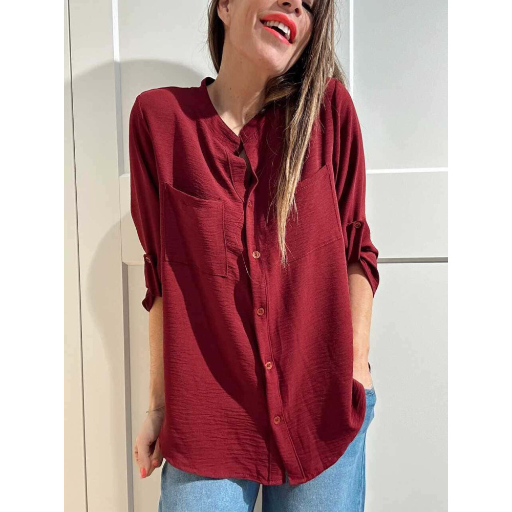 Camisa Fluida FLOSSIE Burdeos HEVE