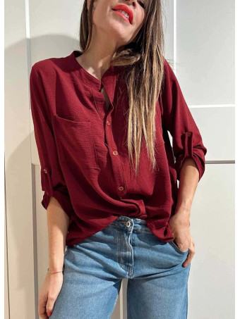 Camisa Fluida FLOSSIE Burdeos HEVE