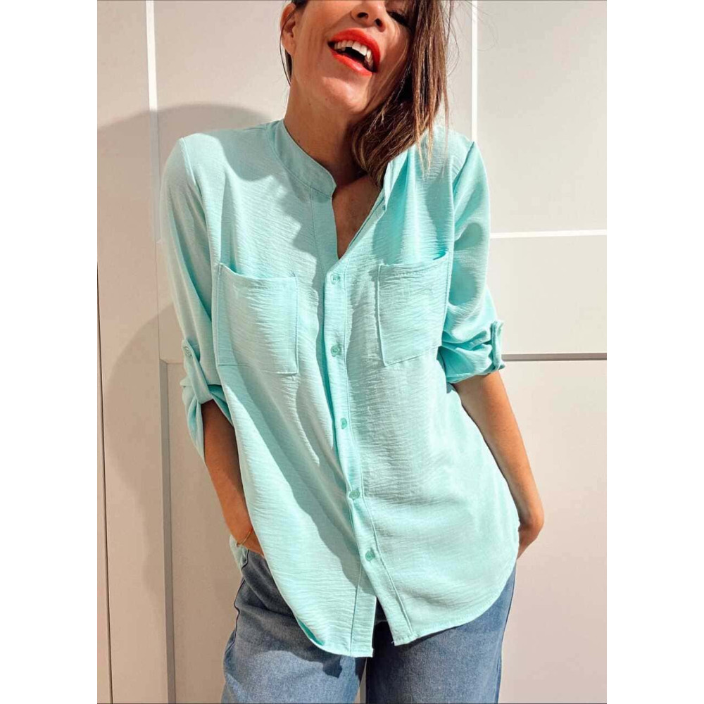 Camisa Fluida FLOSSIE Celeste HEVE