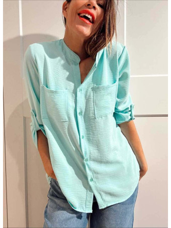 Camisa Fluida FLOSSIE Celeste HEVE