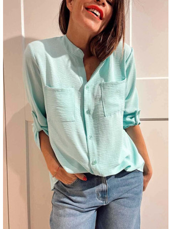 Camisa Fluida FLOSSIE Celeste HEVE