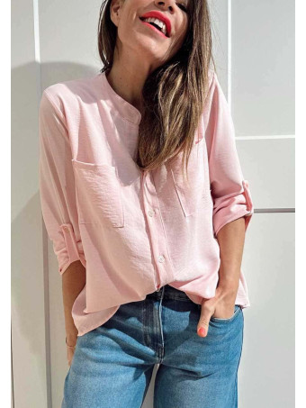 Camisa Fluida FLOSSIE Rosa Pastel HEVE