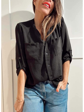 Camisa Fluida FLOSSIE Negro HEVE