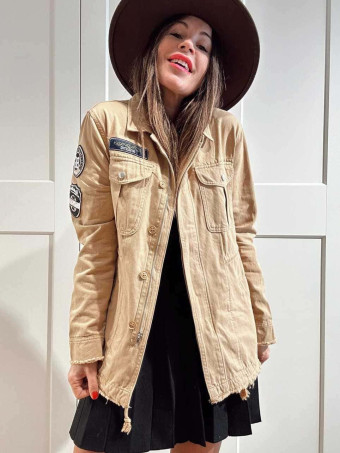 Sahariana Vaquera Parches MARROW Camel HEVE