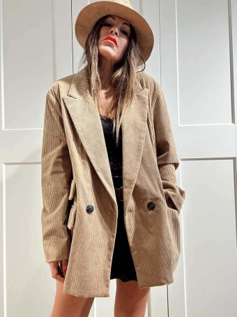 Blazer Pana Doble Botonadura MONTCLAIR Camel HEVE