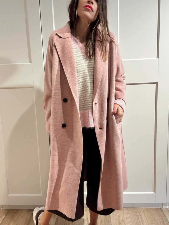 Abrigo Oversize Doble Botonadura TESSARO Rosa HEVE