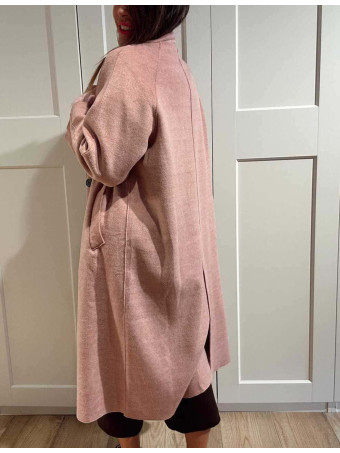 Abrigo Oversize Doble Botonadura TESSARO Rosa HEVE