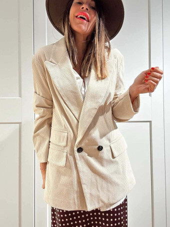 Blazer Pana Doble Botonadura MONTCLAIR Beige HEVE