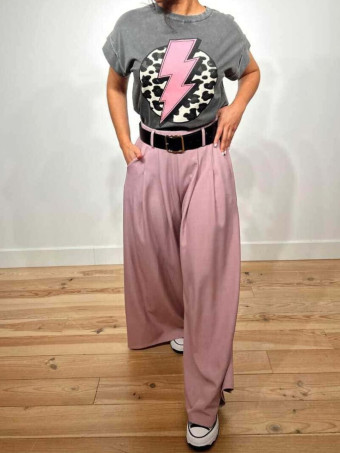 Pantalón Palazzo Cinturón CHARMELLIE Lila HEVE