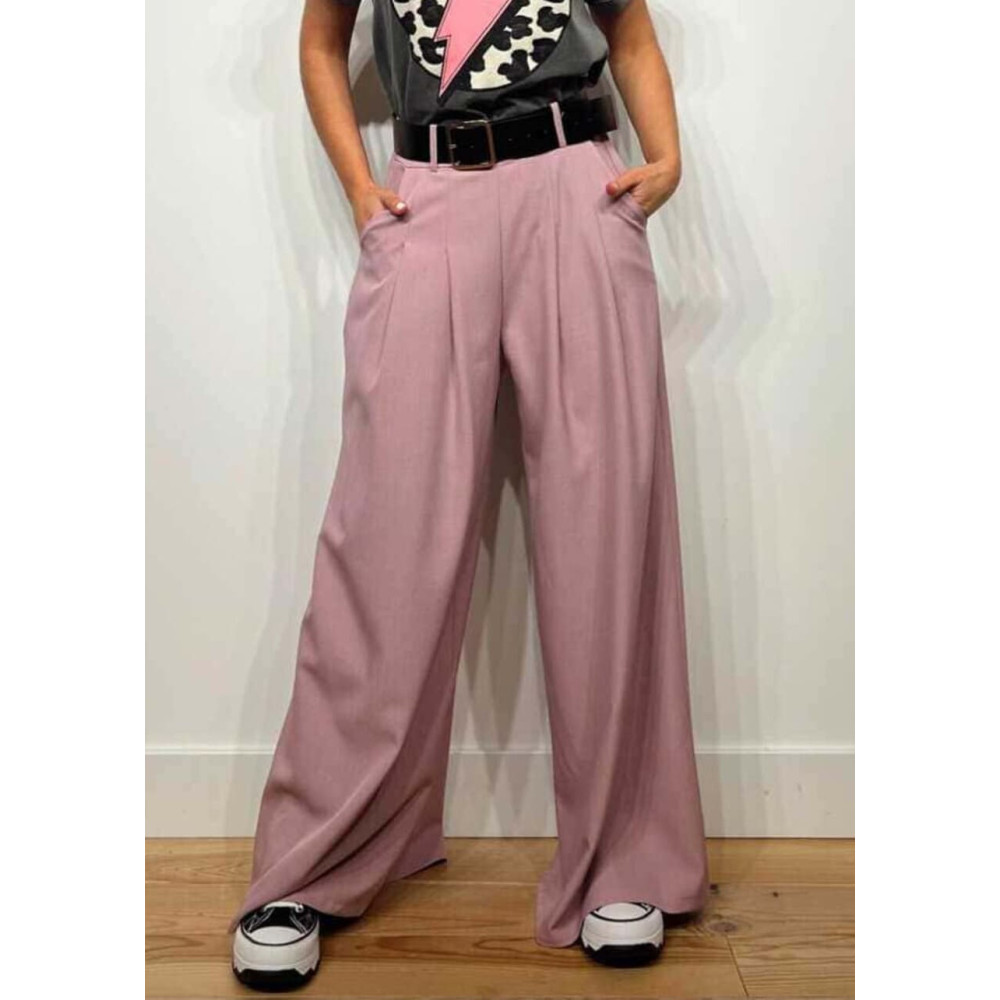 Pantalón Palazzo Cinturón CHARMELLIE Lila HEVE