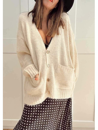 Cárdigan Oversize VIONA Beige HEVE