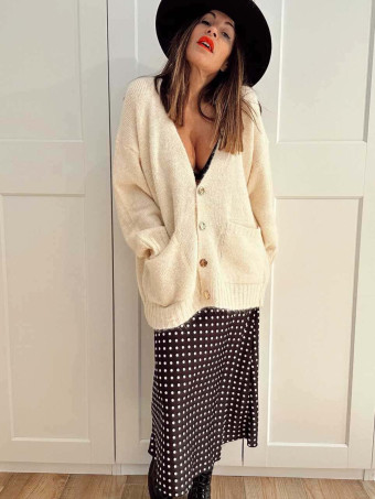 Cárdigan Oversize VIONA Beige HEVE