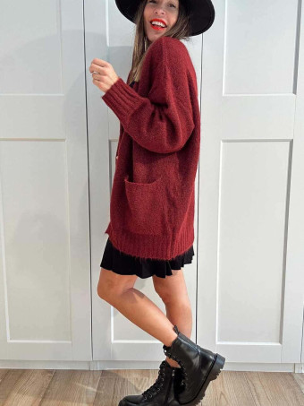 Cárdigan Oversize VIONA Burdeos HEVE