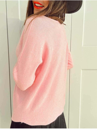 Punto Básico Escote Pico VALDYRAN Rosa HEVE