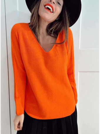 Punto Básico Escote Pico VALDYRAN Naranja HEVE