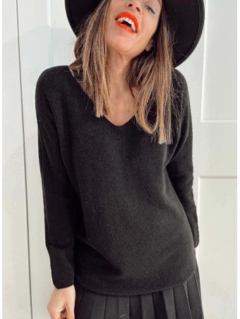 Punto Básico Escote Pico VALDYRAN Negro HEVE