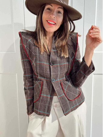 Chaqueta Cuadros Tartán MICHAELLA Marrón HEVE